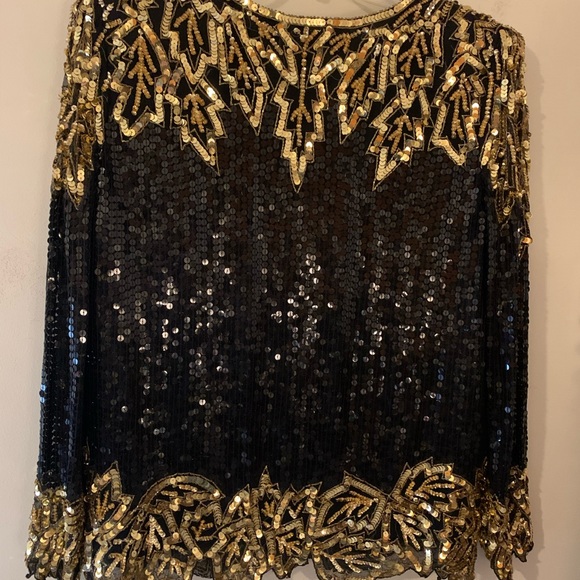 COPY - Vintage long sleeve beaded blouse - Picture 4 of 5